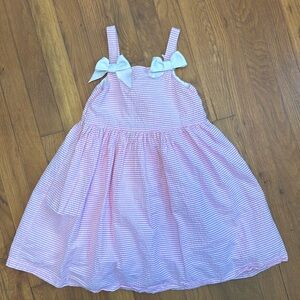 Crown & Ivy Pink and White Seersucker Dress